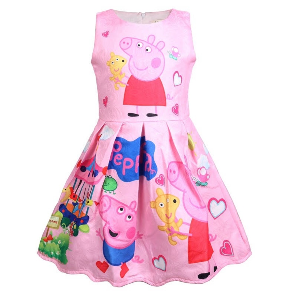 Girls Pink Peppa Pig Summer Dress